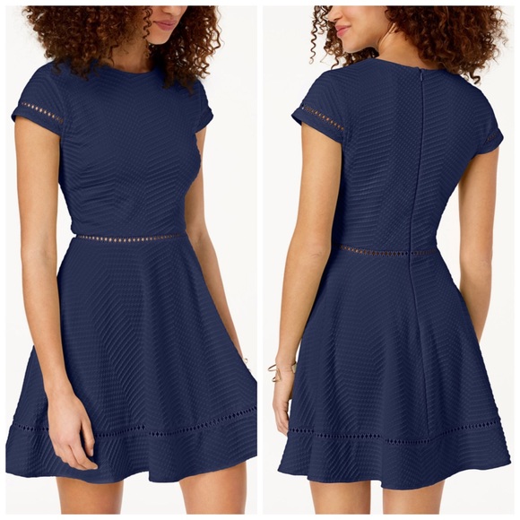 City Studio Dresses & Skirts - City Studio Navy Textured Dress Homecoming 3 & 7